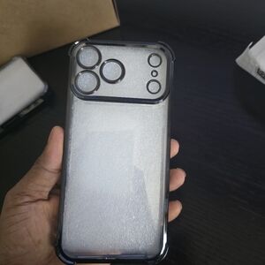 Sleek Black Transparent Phone Case